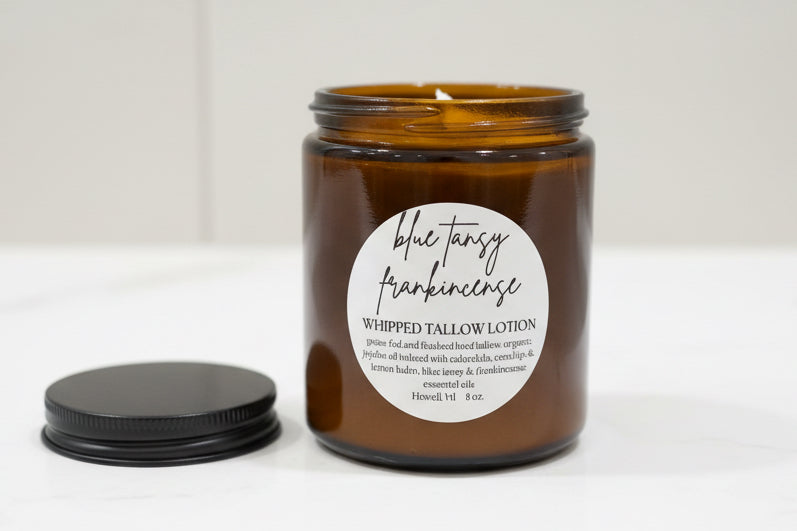 Blue Tansy + Frankincense Whipped Tallow Face Cream