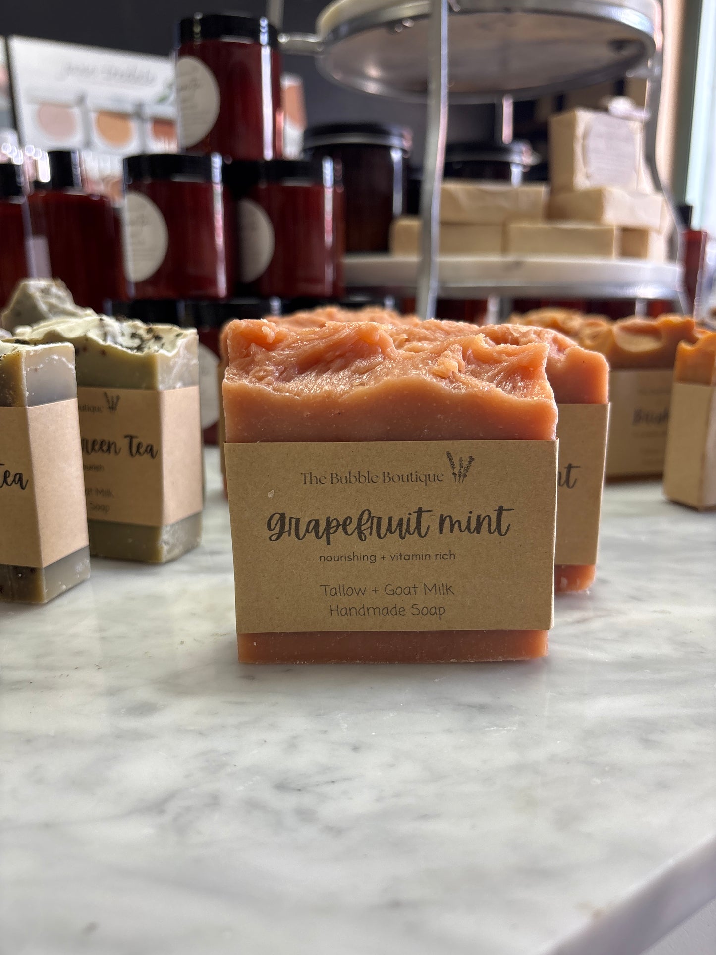 Grapefruit Mint Tallow Goat Milk Soap