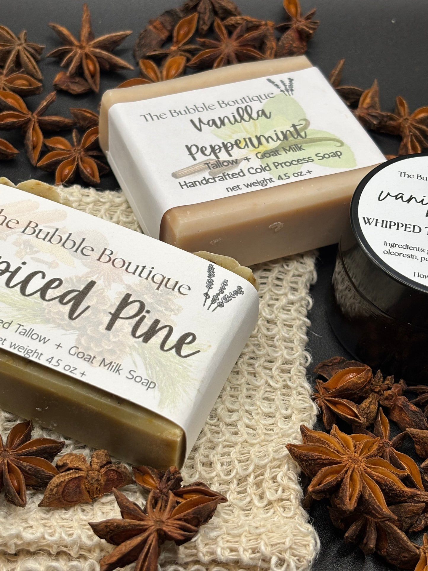 Vanilla Peppermint Tallow Goat Milk Soap
