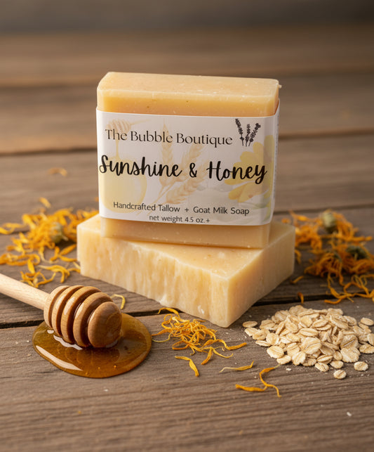 Sunshine & Honey Tallow + Goat Milk Bar Soap