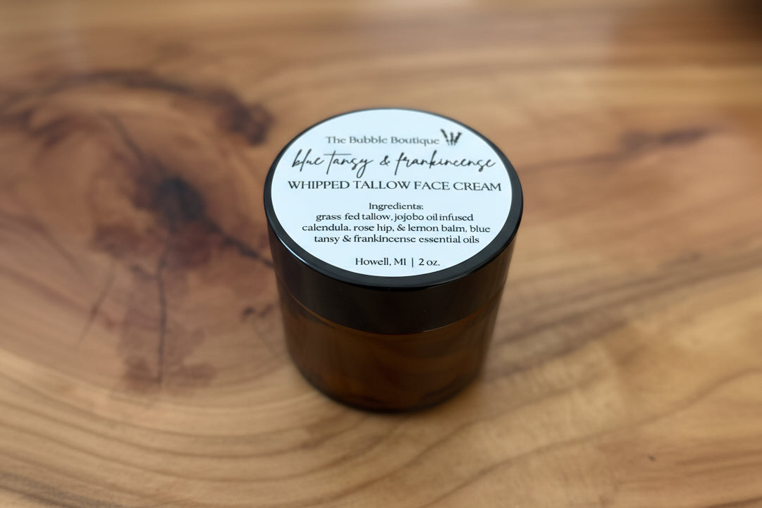 Blue Tansy + Frankincense Whipped Tallow Face Cream