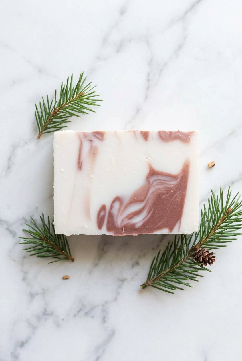 Candy Cane Swirl Handcrafted Bar Soap