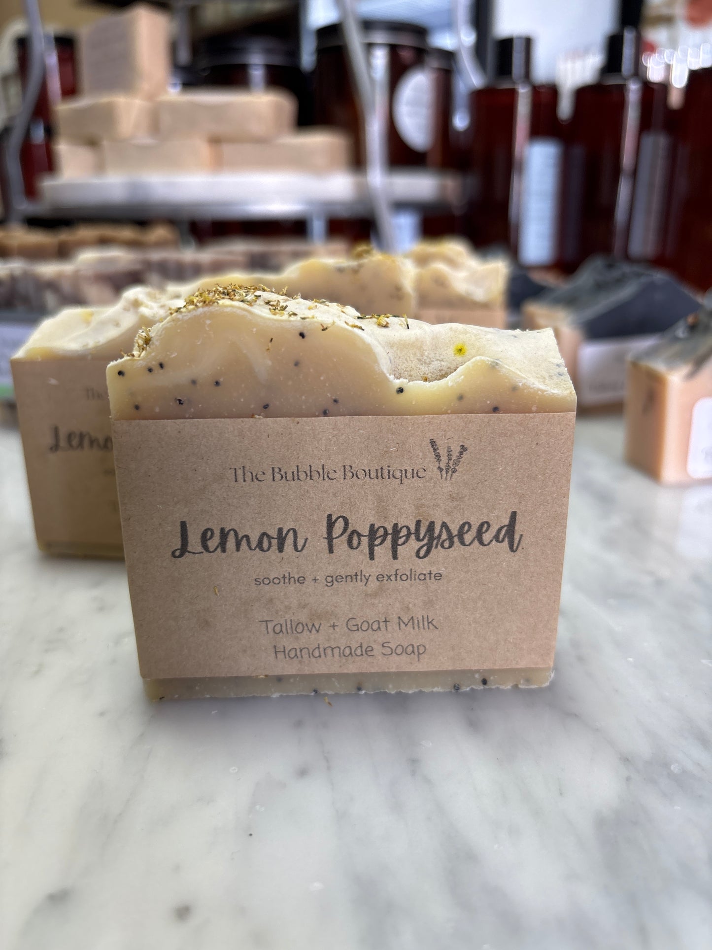 Lemon Poppyseed Tallow Goat Milk Soap