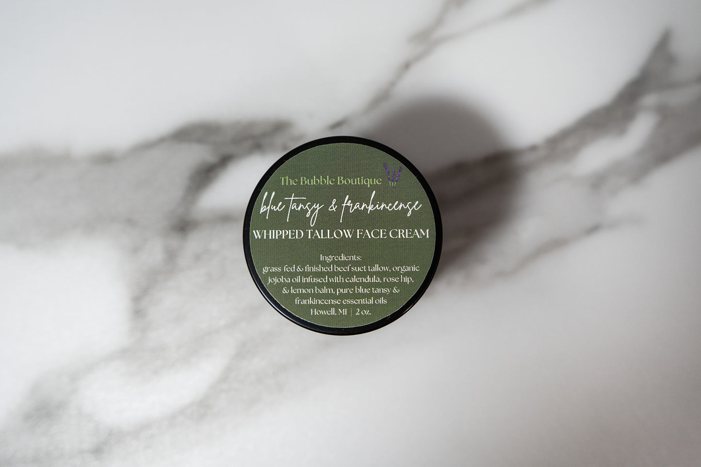 Blue Tansy + Frankincense Whipped Tallow Face Cream