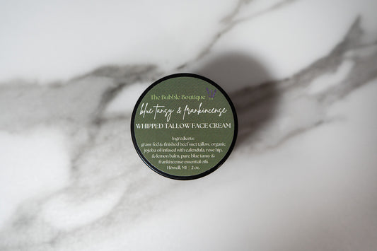 Blue Tansy + Frankincense Whipped Tallow Face Cream LOCAL PICK UP ONLY