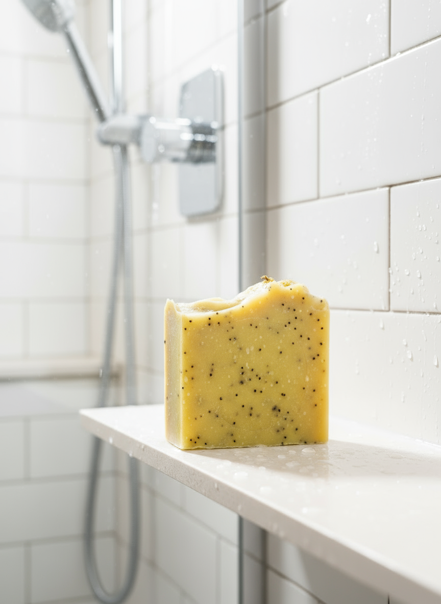 Lemon Poppyseed Tallow Goat Milk Soap